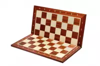 Tablero de ajedrez plegable no 5 (con descripción) caoba/jawor (marquetería)